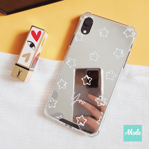 【Stella】Protective Star Print Mirror Phone Case 全包邊星星鏡面名字電話殼