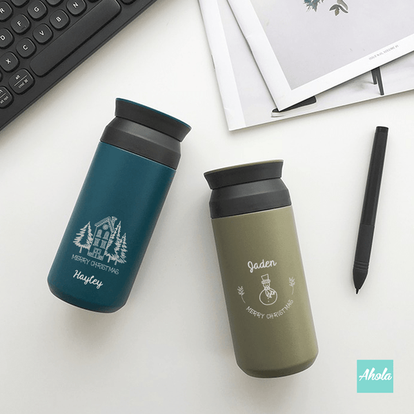 【Seasonal Greetings】 Engraved Stainless Steel TRAVEL TUMBLER 節日刻名不鏽鋼保冷/保温樽 - Ahola