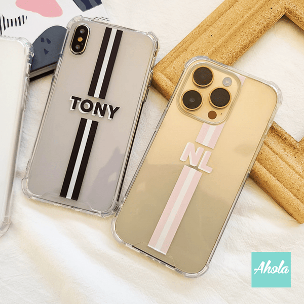 【Monogram】Soft TPU Transparent Phone Case 名字透明電話軟殼