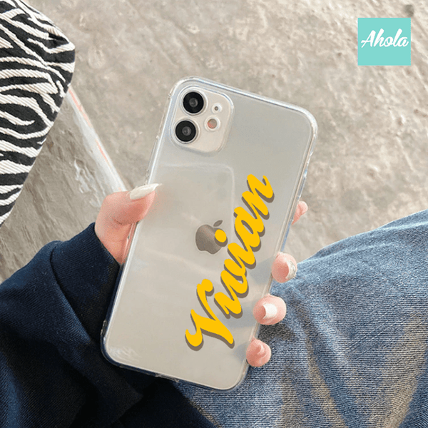 【Shadi】Soft TPU transparent phone case 名字透明電話軟殼