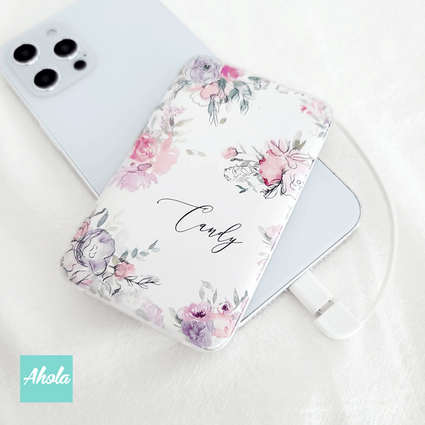 【Blooms】Portable Power Bank with built-in wire 內置線便攜式差電器