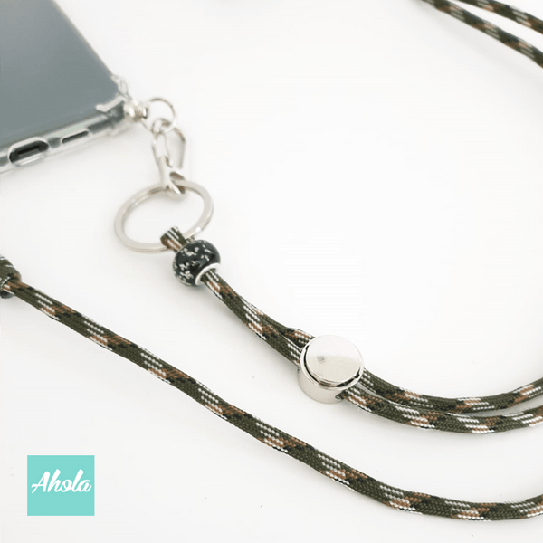 【Anacon】Crossbody Lanyard TPU Transparent Phone Case 自定名字掛頸透明電話軟殼