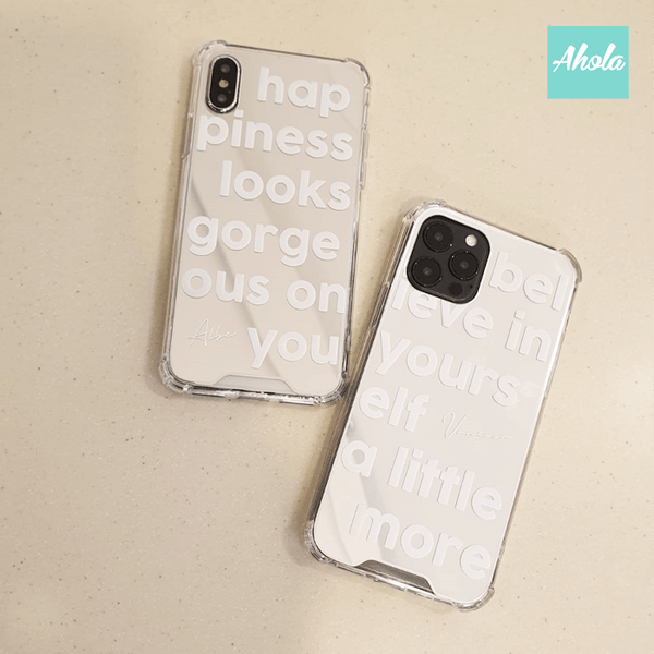 【Ooi】Protective Quote Mirror Phone Case 全包邊字句鏡面名字電話殼