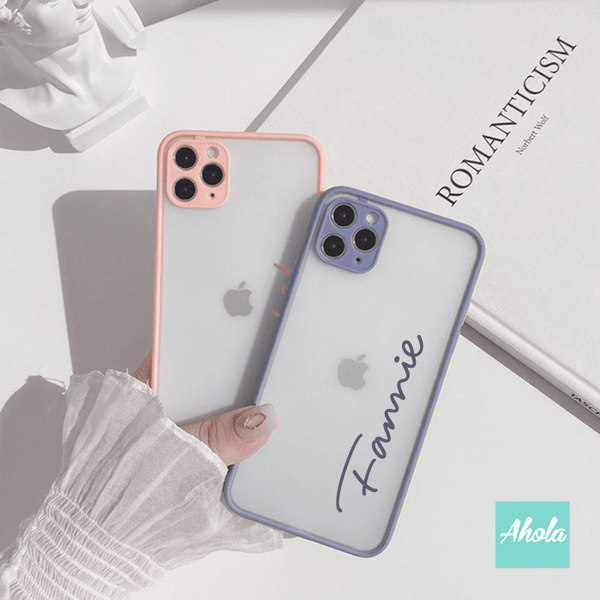 【Jess】Protective Matte Translucent Phone Case 全包邊磨砂面名字電話殼