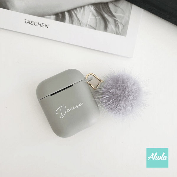 【Momo】Apple Airpods Silicone Case With Fur Pompom