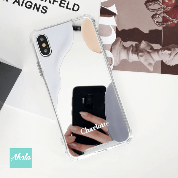 【Abstro】Protective Mirror Phone Case 全包邊抽象形狀鏡面名字電話殼