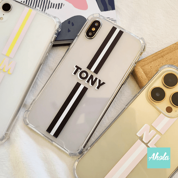 【Monogram】Soft TPU Transparent Phone Case 名字透明電話軟殼