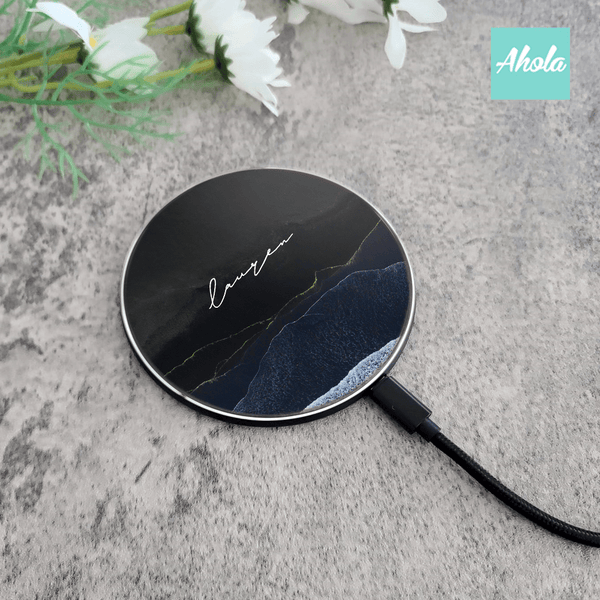 【Night Waves】15W Ultra thin FastWireless Charger Pad 海浪名字無線差電板