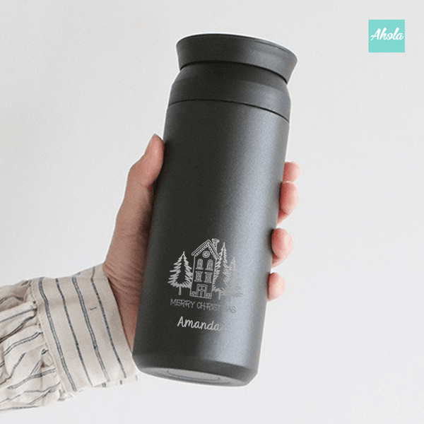 【Seasonal Greetings】 Engraved Stainless Steel TRAVEL TUMBLER 節日刻名不鏽鋼保冷/保温樽 - Ahola