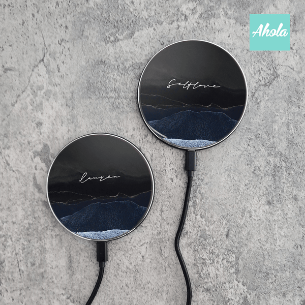 【Night Waves】15W Ultra thin FastWireless Charger Pad 海浪名字無線差電板