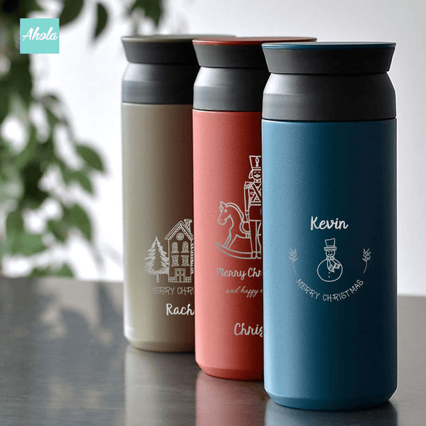 【Seasonal Greetings】 Engraved Stainless Steel TRAVEL TUMBLER 節日刻名不鏽鋼保冷/保温樽 - Ahola