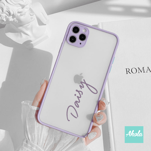 【Jess】Protective Matte Translucent Phone Case 全包邊磨砂面名字電話殼