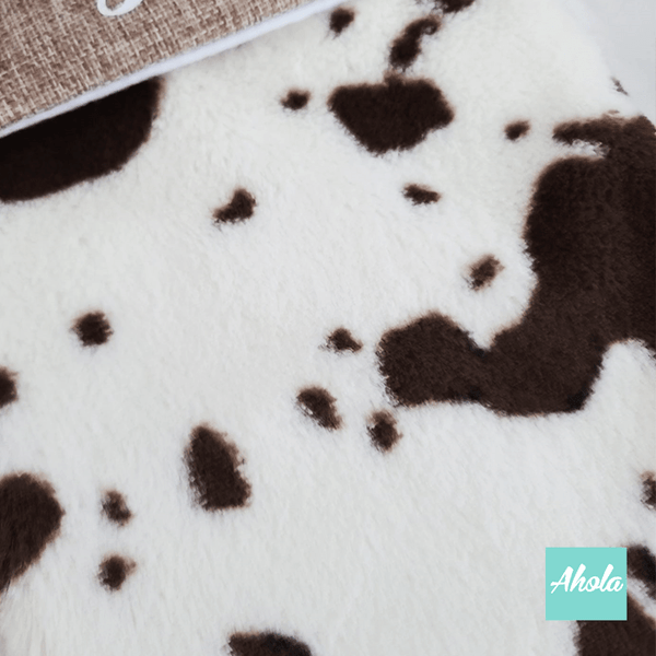 【Moo-ry】Faux Fur Cow Print Christmas Stocking 名字乳牛紋毛毛聖誕襪