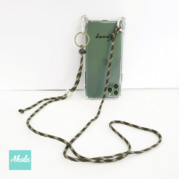 【Anacon】Crossbody Lanyard TPU Transparent Phone Case 自定名字掛頸透明電話軟殼