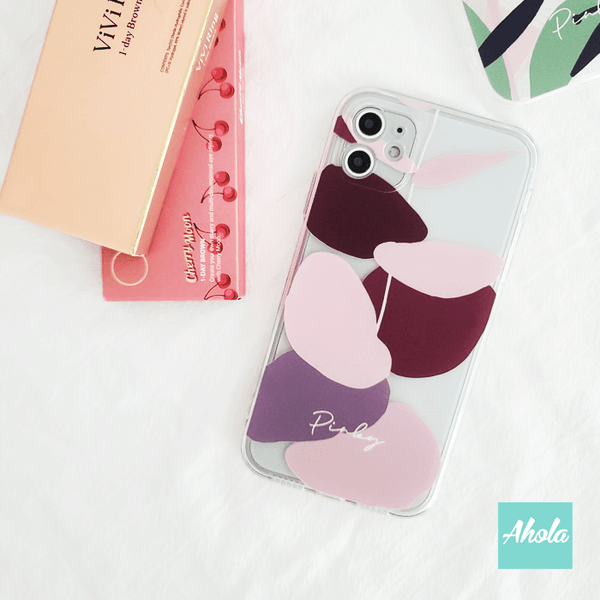 【Modern Abstract】Soft TPU transparent phone case 名字透明電話軟殼