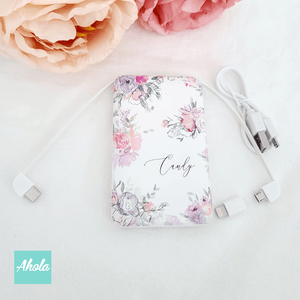 【Blooms】Portable Power Bank with built-in wire 內置線便攜式差電器