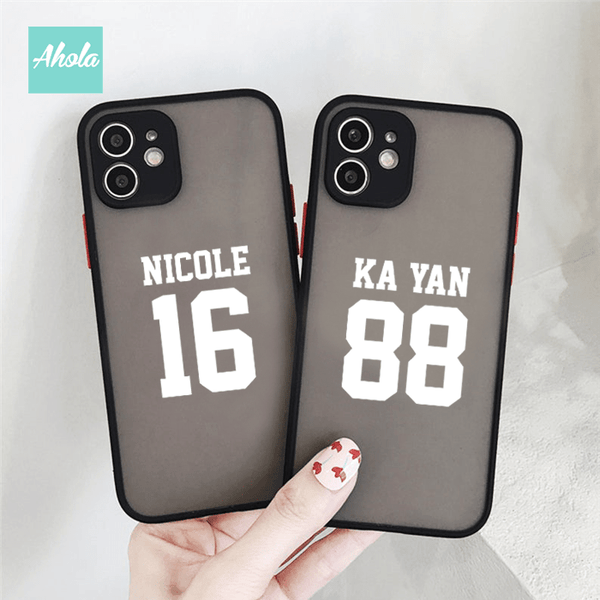 【Jersey】Protective Matte Translucent Phone Case 全包邊暗磨砂面名字電話殼