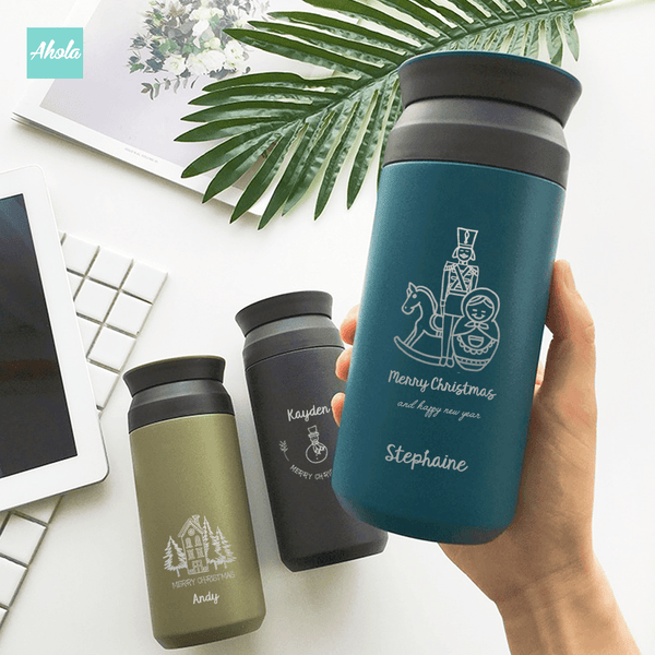 【Seasonal Greetings】 Engraved Stainless Steel TRAVEL TUMBLER 節日刻名不鏽鋼保冷/保温樽 - Ahola