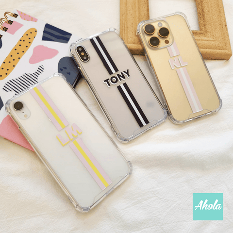 【Monogram】Soft TPU Transparent Phone Case 名字透明電話軟殼