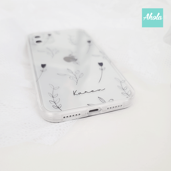 【Tulipa】Soft TPU transparent phone case 名字透明電話軟殼