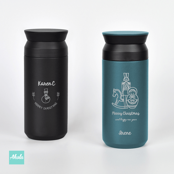 【Seasonal Greetings】 Engraved Stainless Steel TRAVEL TUMBLER 節日刻名不鏽鋼保冷/保温樽 - Ahola