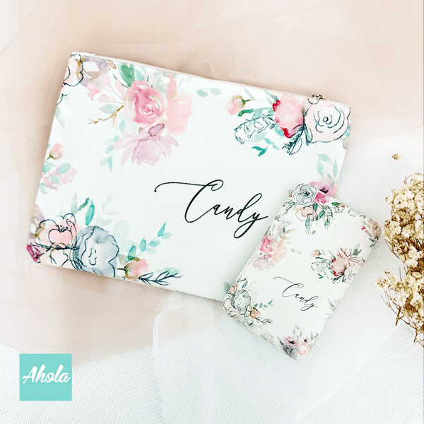 【Blooms】Power Bank+Make Up Bag Gift Set 便攜式差電器+化妝袋禮盒套裝