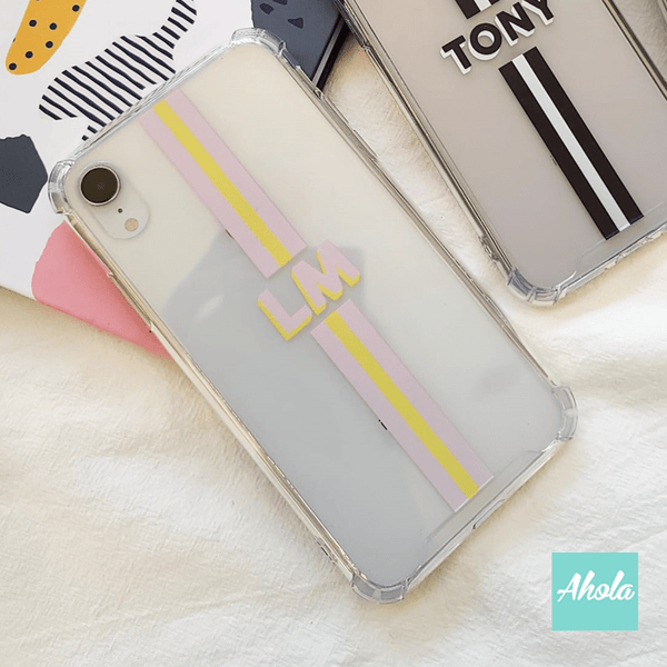 【Monogram】Soft TPU Transparent Phone Case 名字透明電話軟殼