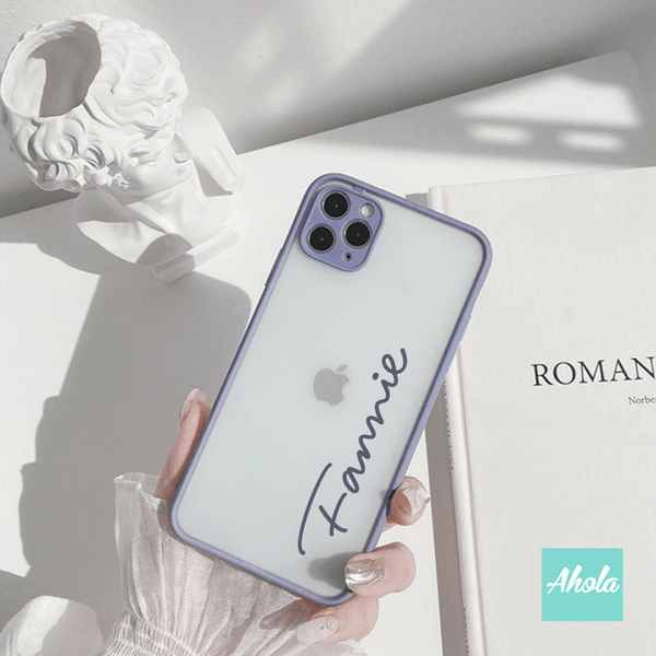 【Jess】Protective Matte Translucent Phone Case 全包邊磨砂面名字電話殼