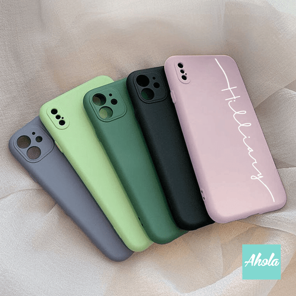 【Wordings】Ultra Thin Silicone Soft iPhone Case 矽膠全包邊自訂名字電話殼