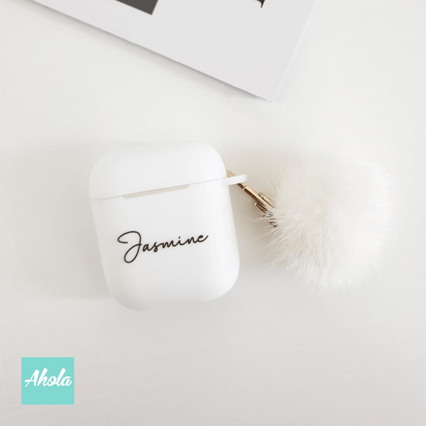 【Momo】Apple Airpods Silicone Case With Fur Pompom