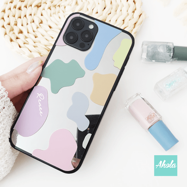 【Gaiyo】Colourful Abstract Print Protective Mirror Phone Case 全包邊彩色圖形鏡面名字電話殼