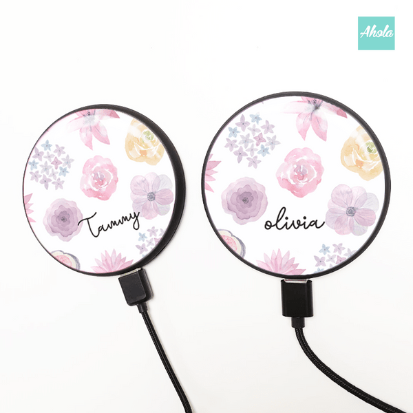 【Pansy Floral】Tempered Glass Portable Power Bank 紫色花卉名字便攜式差電器 - Ahola