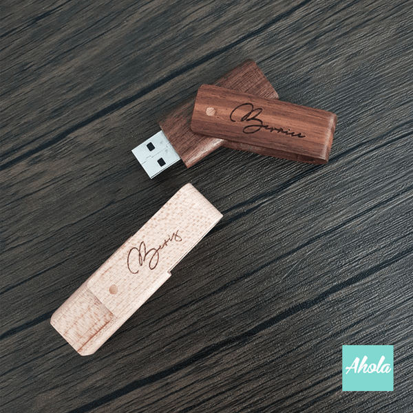 【Noki】Laser Engraved Wooden USB drive 激光刻字木製USB手指