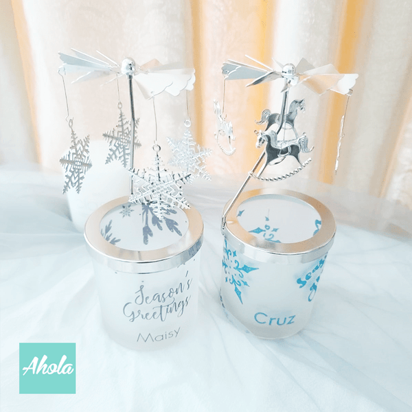 【Merry-Go-Round】Revolving Lantern Rotating Candle Holder 旋轉吊飾玻璃瓶香薰蠟燭