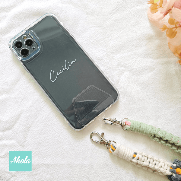 【Floral Weave】Soft TPU transparent phone case 高保護花花織繩透明電話軟殼