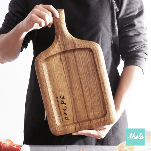 【Grill】Wood Cutting/Steak Board Set 斑馬木刻字多用途砧板