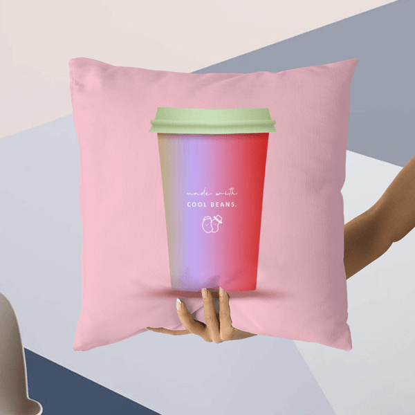 Made with COOL BEANS Coffee Cup Cushion Cover 咖啡杯咕𠱸套 - Ahola