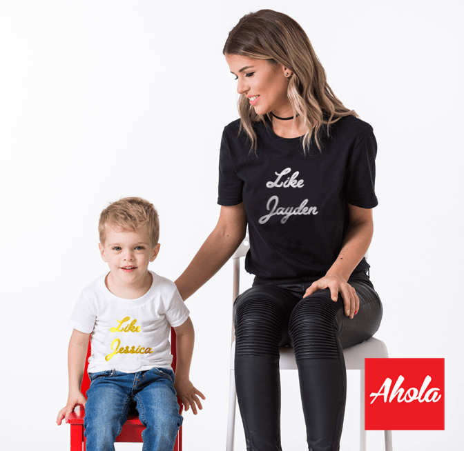 【Like & Like】Short Sleeve Tee 金/銀面燙畫系列 - Ahola
