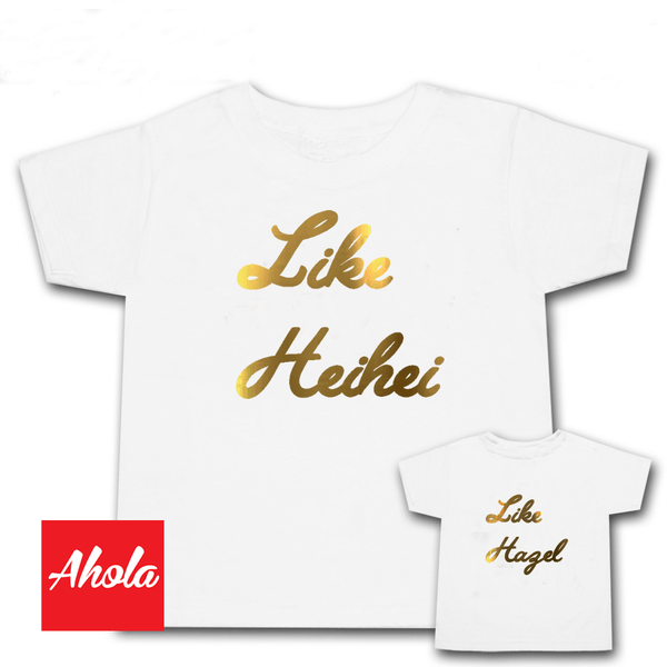 【Like & Like】Short Sleeve Tee 金/銀面燙畫系列 - Ahola