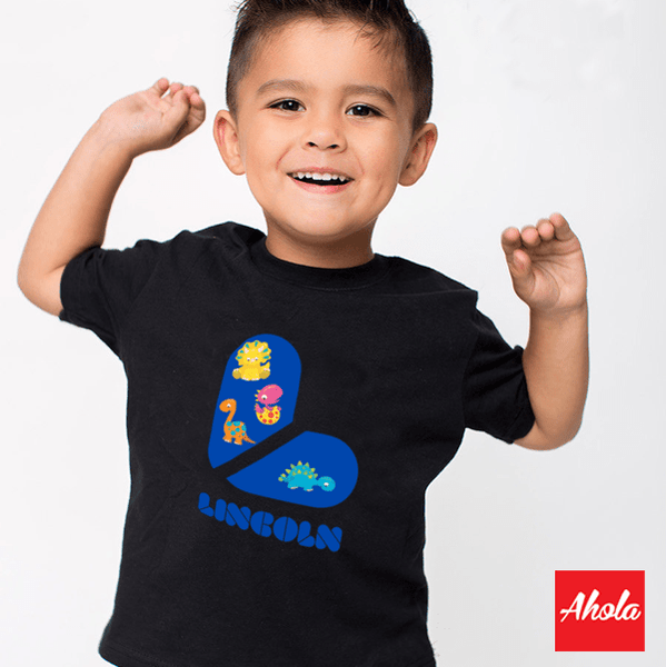 【Cute Alphabet】Short Sleeve Tee 植絨燙畫系列 - Ahola