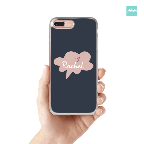 【Speech Bubble】Soft PU transparent phone case 語句泡泡名字透明電話軟殼 - Ahola