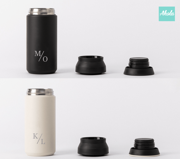 【Two Initials】 Engraved Stainless Steel TRAVEL TUMBLER 縮寫刻名不鏽鋼保冷/保温樽 - Ahola