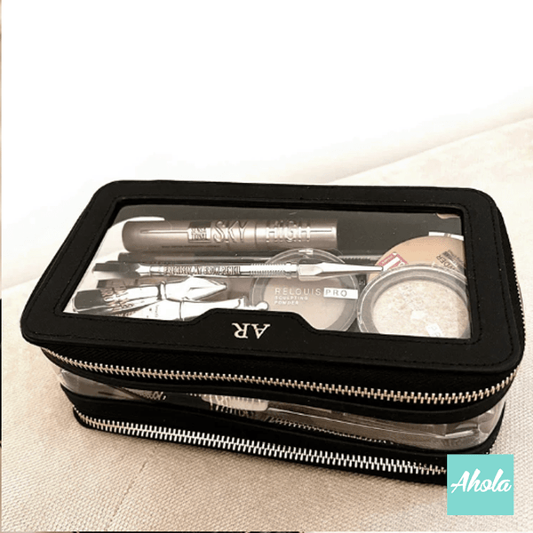 【Vellaire】Saffiano Leather Makeup Case 燙金壓字真皮化妝盒