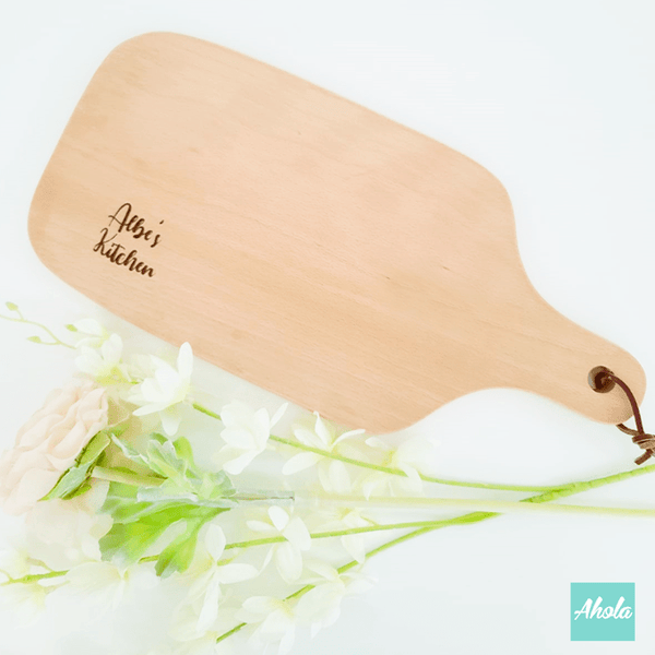 【Tastefull】Maple Wood Cutting Board with Handle 楓木刻字多用途砧板