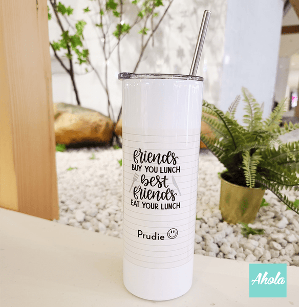 【Best Friends】Stainless Steel Tumbler with straw 不鏽鋼保冷/保温吸管杯