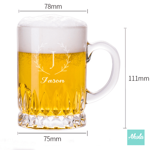 【Geilo】Personalizable Beer Mug 玻璃啤酒杯
