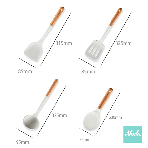 【Family name】Non-Stick Utensils Cooking Set of 4 Pcs 廚房用具4件套裝