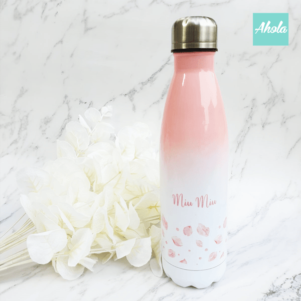 【Cherry Blossom Petals】Stainless Steel Hot or Cold Bottle 不鏽鋼保冷/保温樽 - Ahola