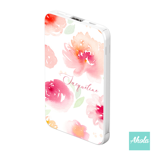 【estival floral】Portable Power Bank with built-in wire 夏日小花內置線便攜式差電器