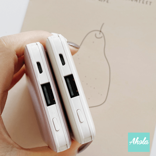 【Florette】Portable Power Bank with built-in wire 小紅花內置線便攜式差電器